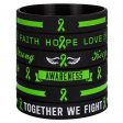 Green Awareness Ribbon Silicone Bracelets with Saying