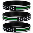 Thin Green Line USA Flag Bracelets for Border Patrol Park Ranger