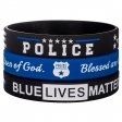 Police Blue Lives Matter Thin Blue Line Bracelets Blessing Set